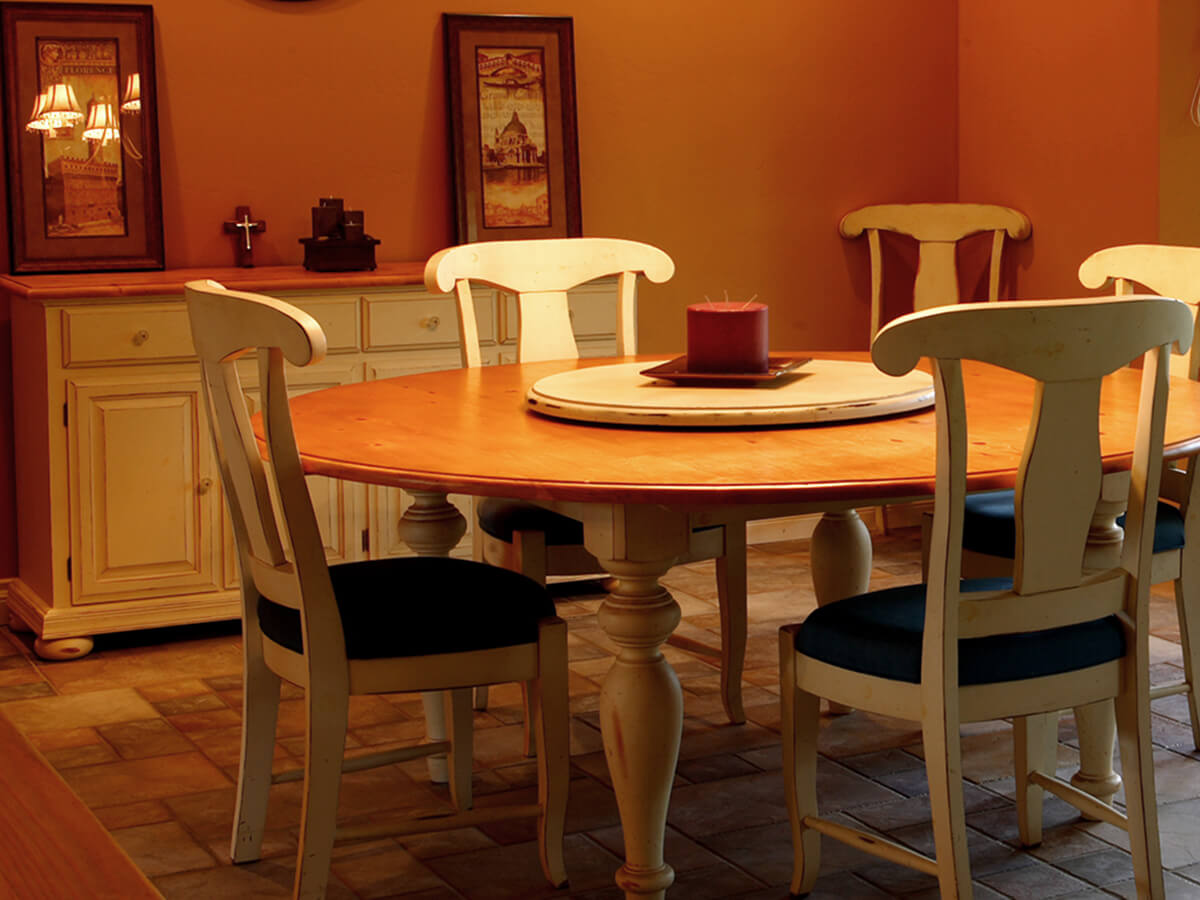 dining room with empty chairs