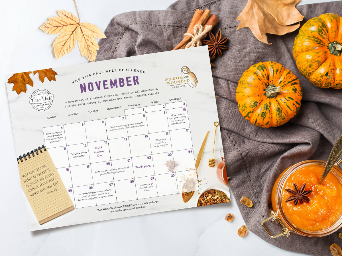 November Care Well Calendar