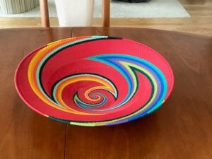 brightly colored bowl